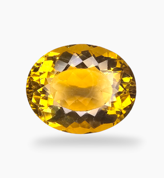 Natural Citrine Stone 28.09 Carats Oval Shape Size 20.5X18mm