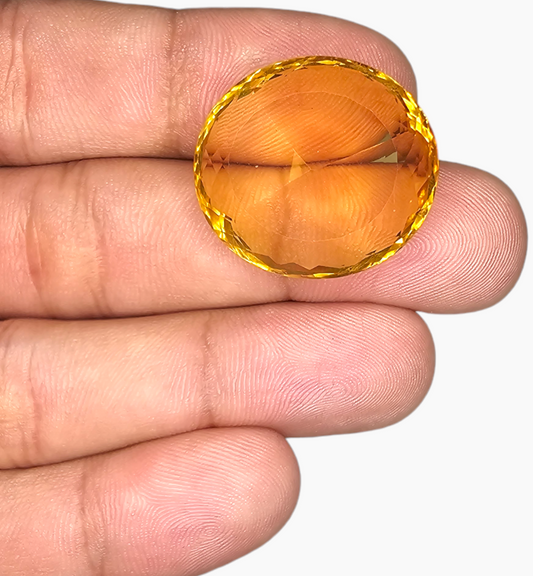 Natural Citrine Stone 4.33 Carats Oval Shape Size 25X20.3mm