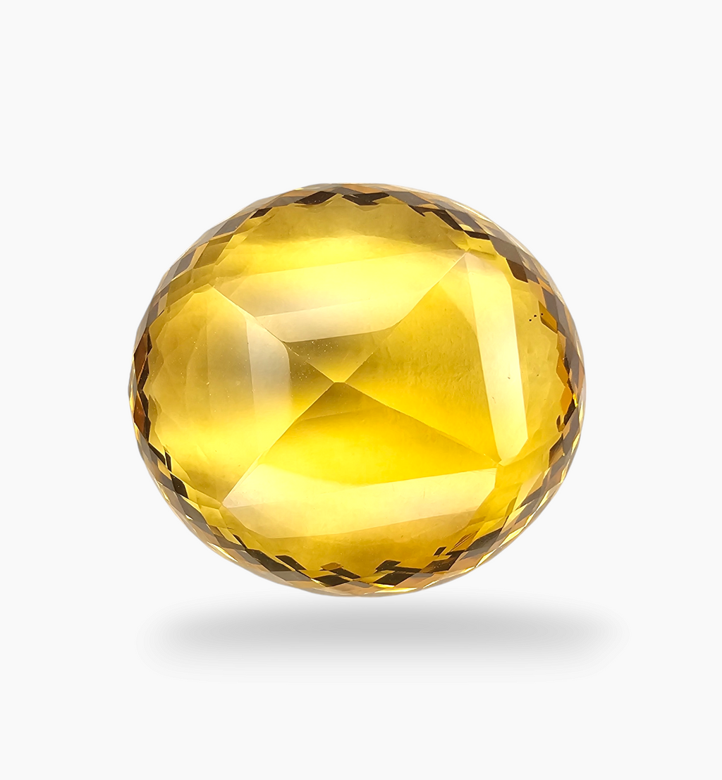 Natural Citrine Stone 4.33 Carats Oval Shape Size 25X20.3mm