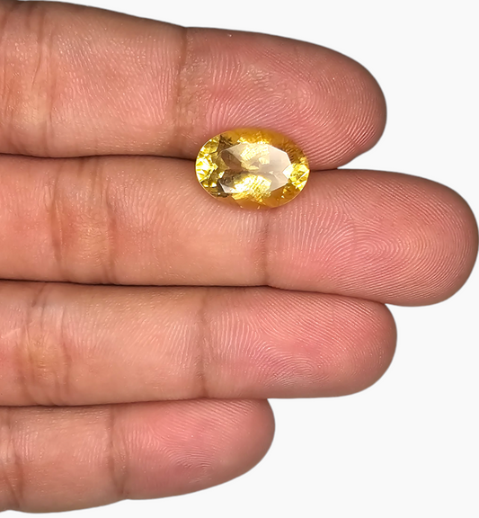 Natural Citrine Stone 5.40 Carats Oval Shape Size 14X10mm