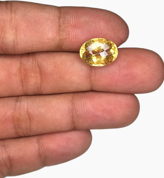 Natural Citrine Stone 6.23 Carats Oval Shape Size 13.2X10mm