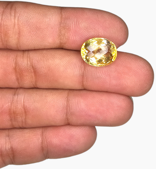 Natural Citrine Stone 6.27 Carats Oval Shape Size 13x10.5mm