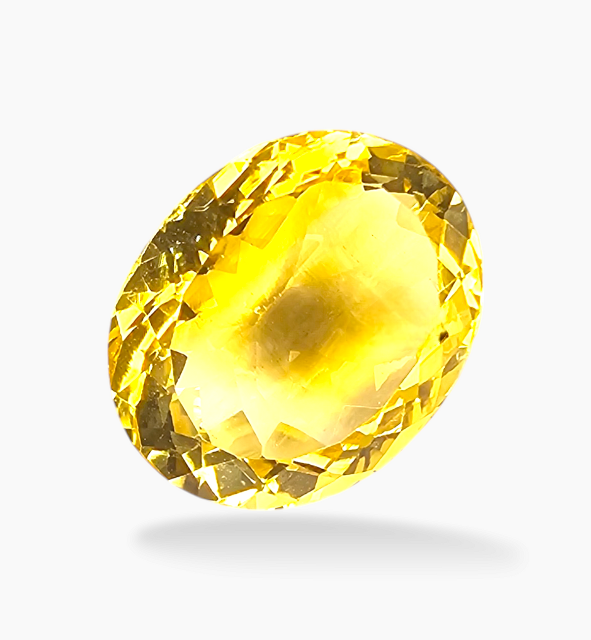 Natural Citrine Stone 7.27 Carats Oval Shape Size 14x11.2mm