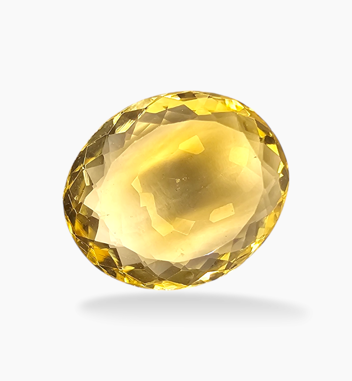 Natural Citrine Stone 8.10 Carats Oval Shape Size 15.3x12.8mm