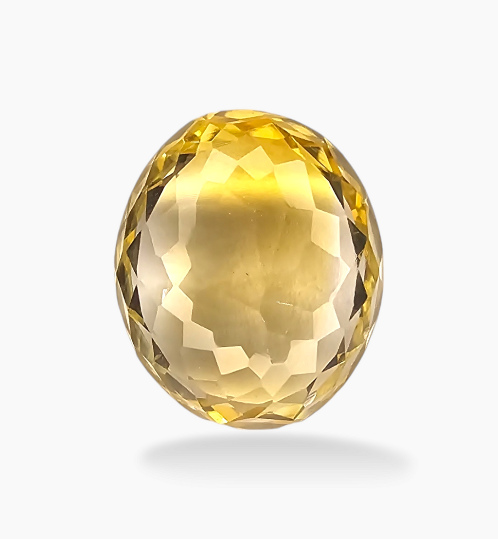 Natural Citrine Stone 8.10 Carats Oval Shape Size 15.3x12.8mm
