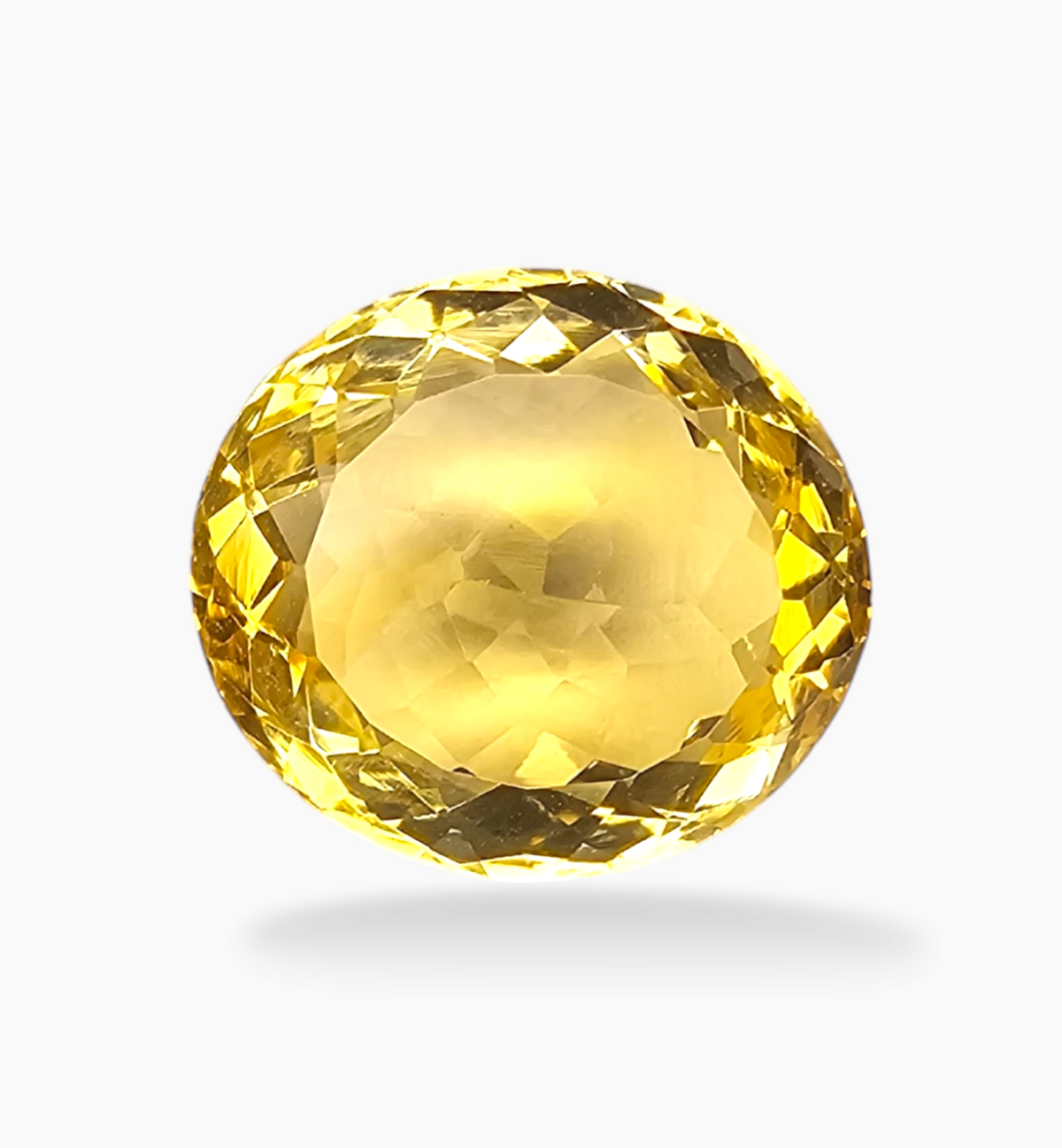 Natural Citrine Stone 8.29 Carats Oval Shape Size 14.5x12.8mm