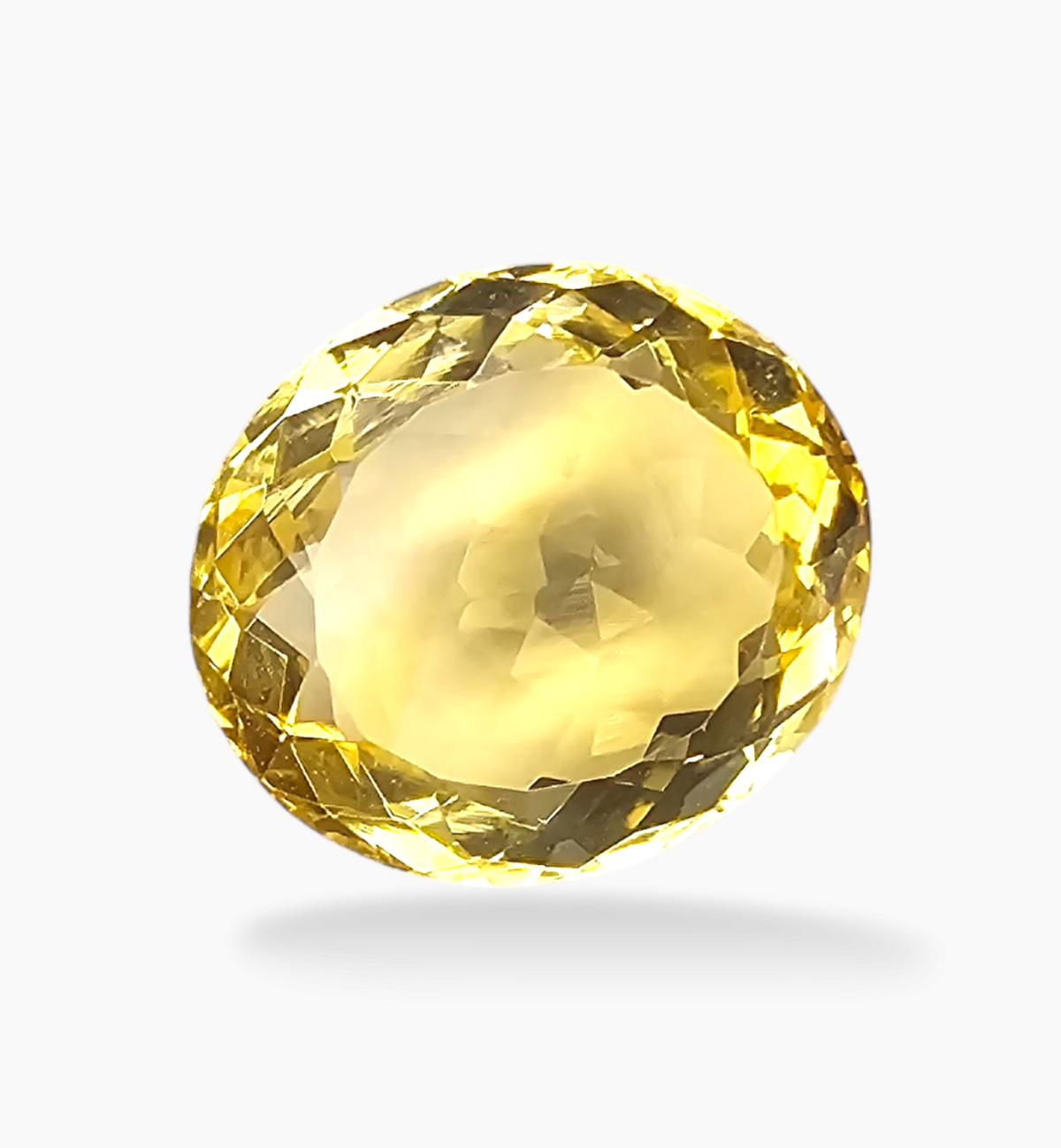Natural Citrine Stone 8.29 Carats Oval Shape Size 14.5x12.8mm