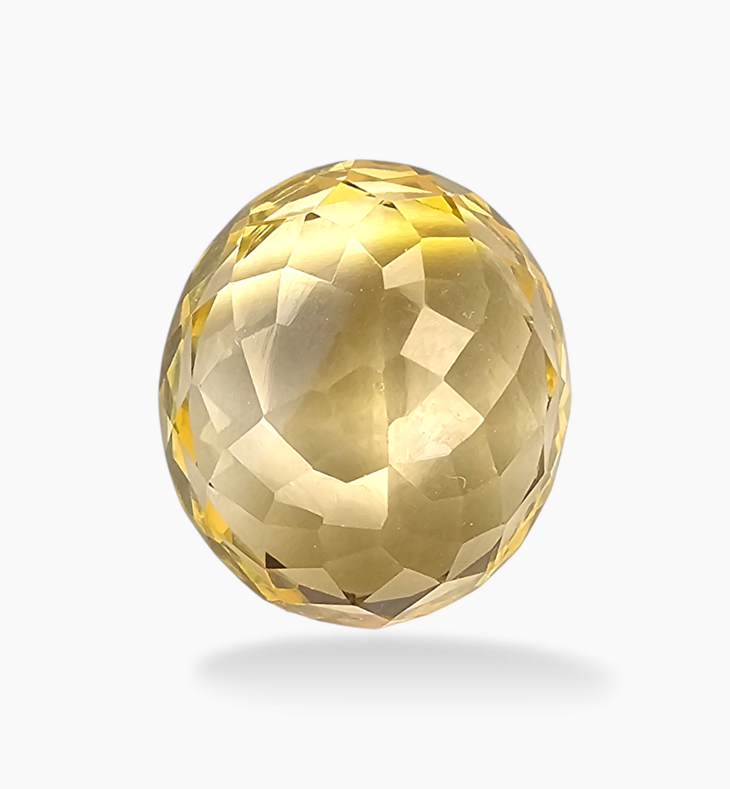 Natural Citrine Stone 8.29 Carats Oval Shape Size 14.5x12.8mm
