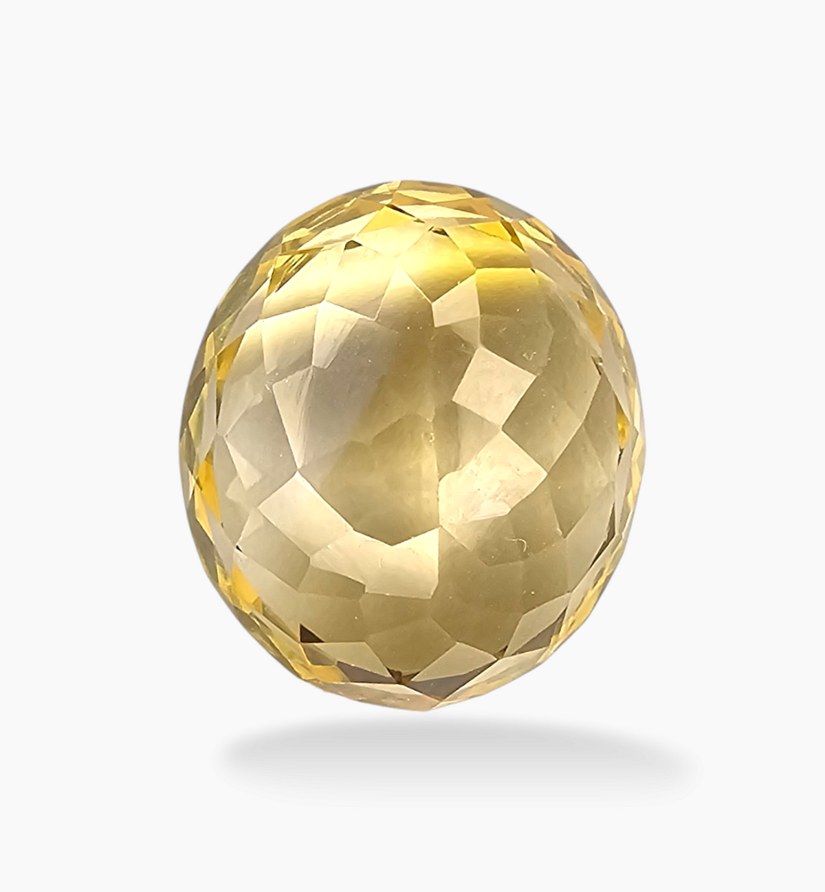 Natural Citrine Stone 8.29 Carats Oval Shape Size 14.5x12.8mm