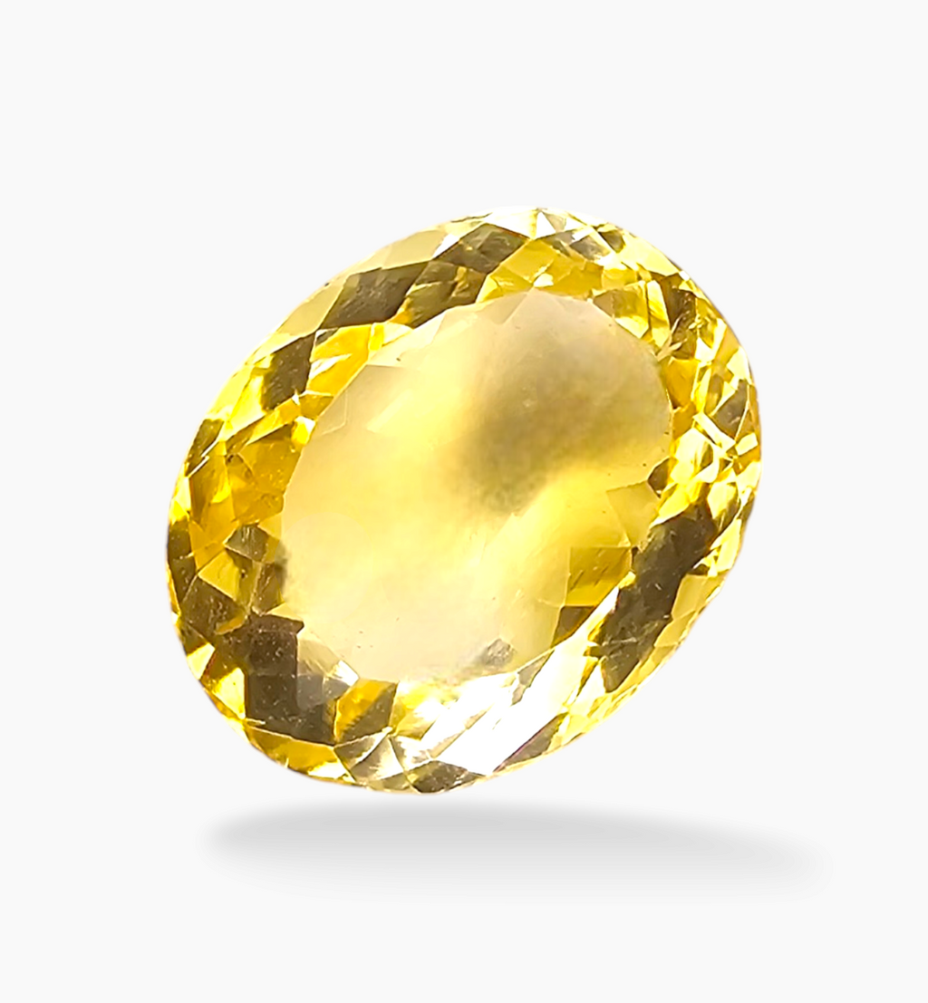 Natural Citrine Stone 8.69 Carats Oval Shape Size 15x12mm