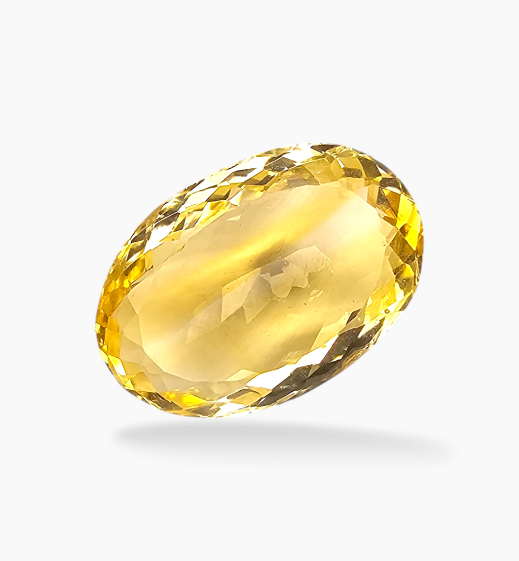 Natural Citrine Stone 8.92 Carats Oval Shape Size 17.5x12mm