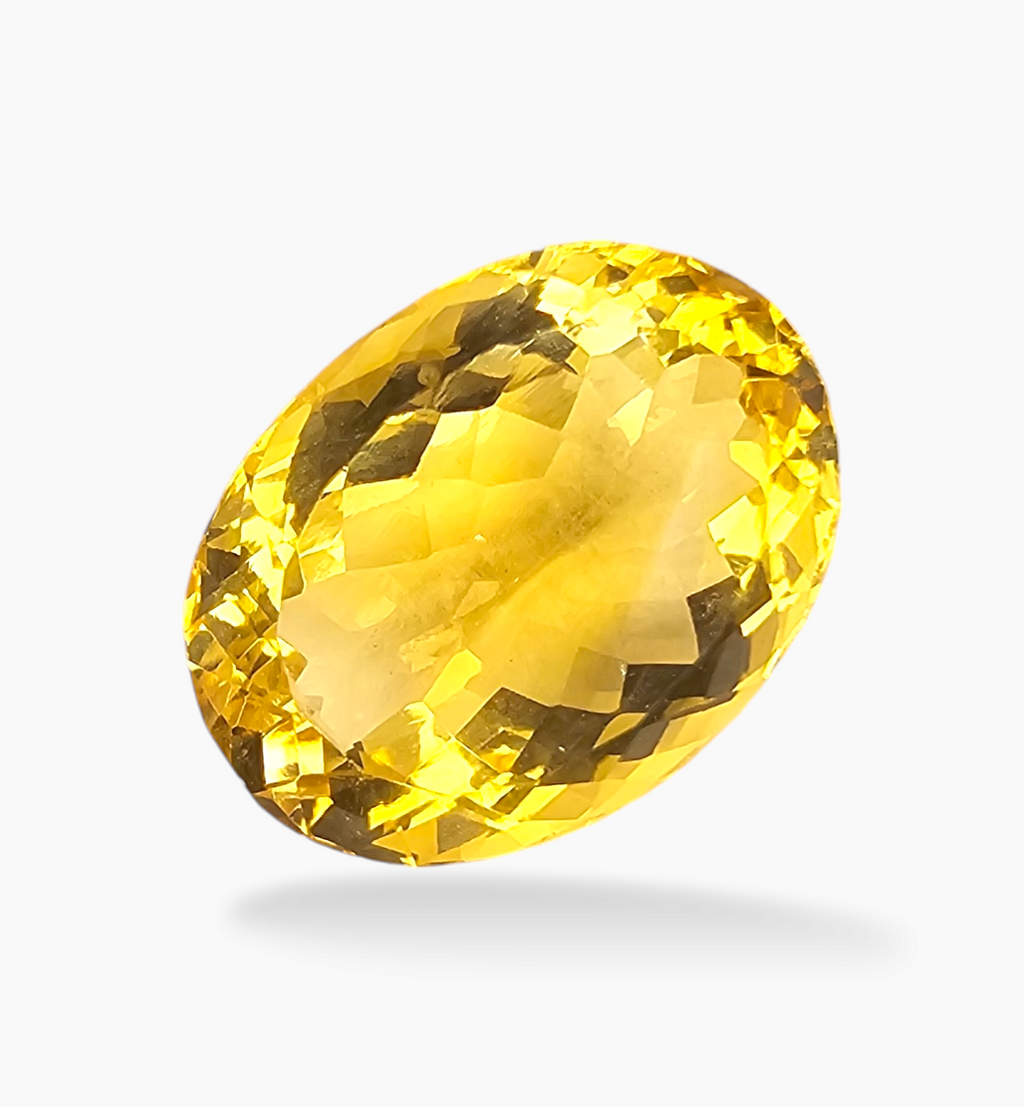 Natural Citrine Stone 9.05 Carats Oval Shape Size 15.5x11.8mm