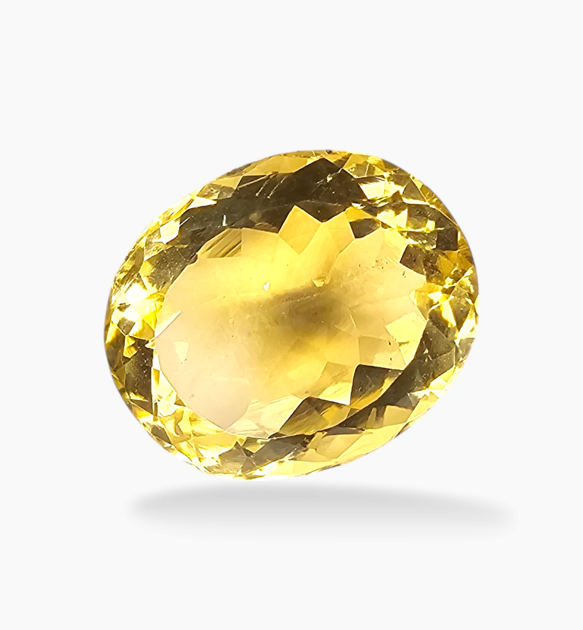 Natural Citrine Stone 9.15 Carats Oval Shape Size 14.9x12.3mm