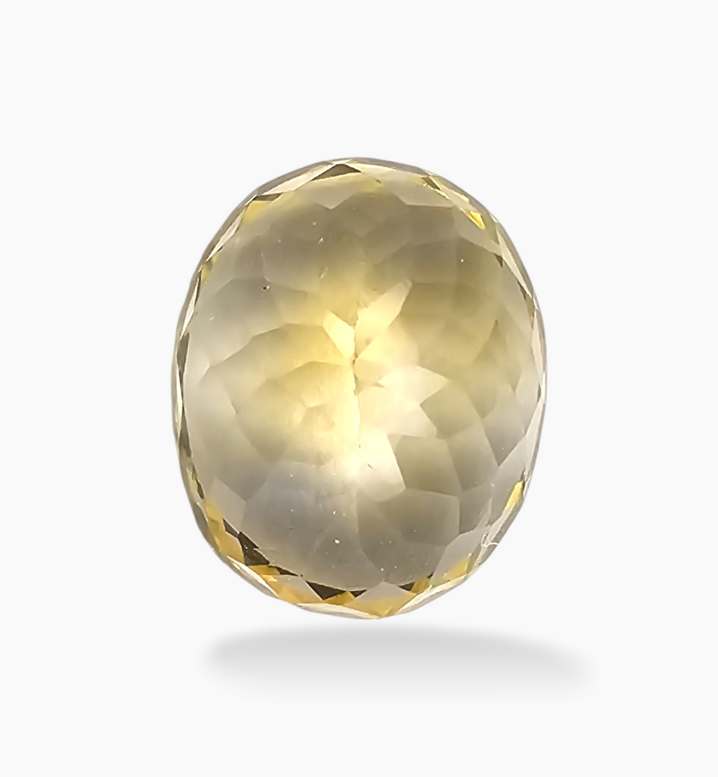 Natural Citrine Stone 9.15 Carats Oval Shape Size 14.9x12.3mm