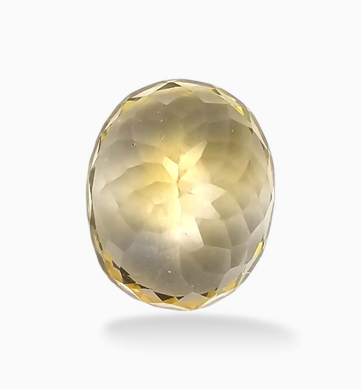 Natural Citrine Stone 9.15 Carats Oval Shape Size 14.9x12.3mm