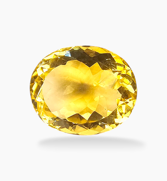 Natural Citrine Stone 9.15 Carats Oval Shape Size 14.9x12.3mm