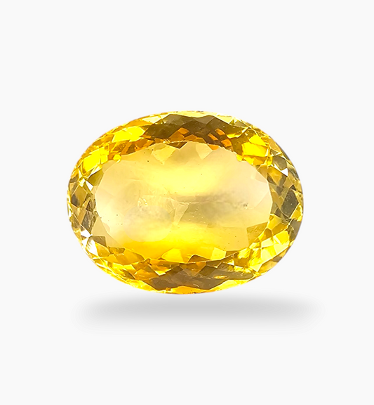 Natural Citrine Stone 9.54 Carats Oval Shape Size 15.7x12.1mm