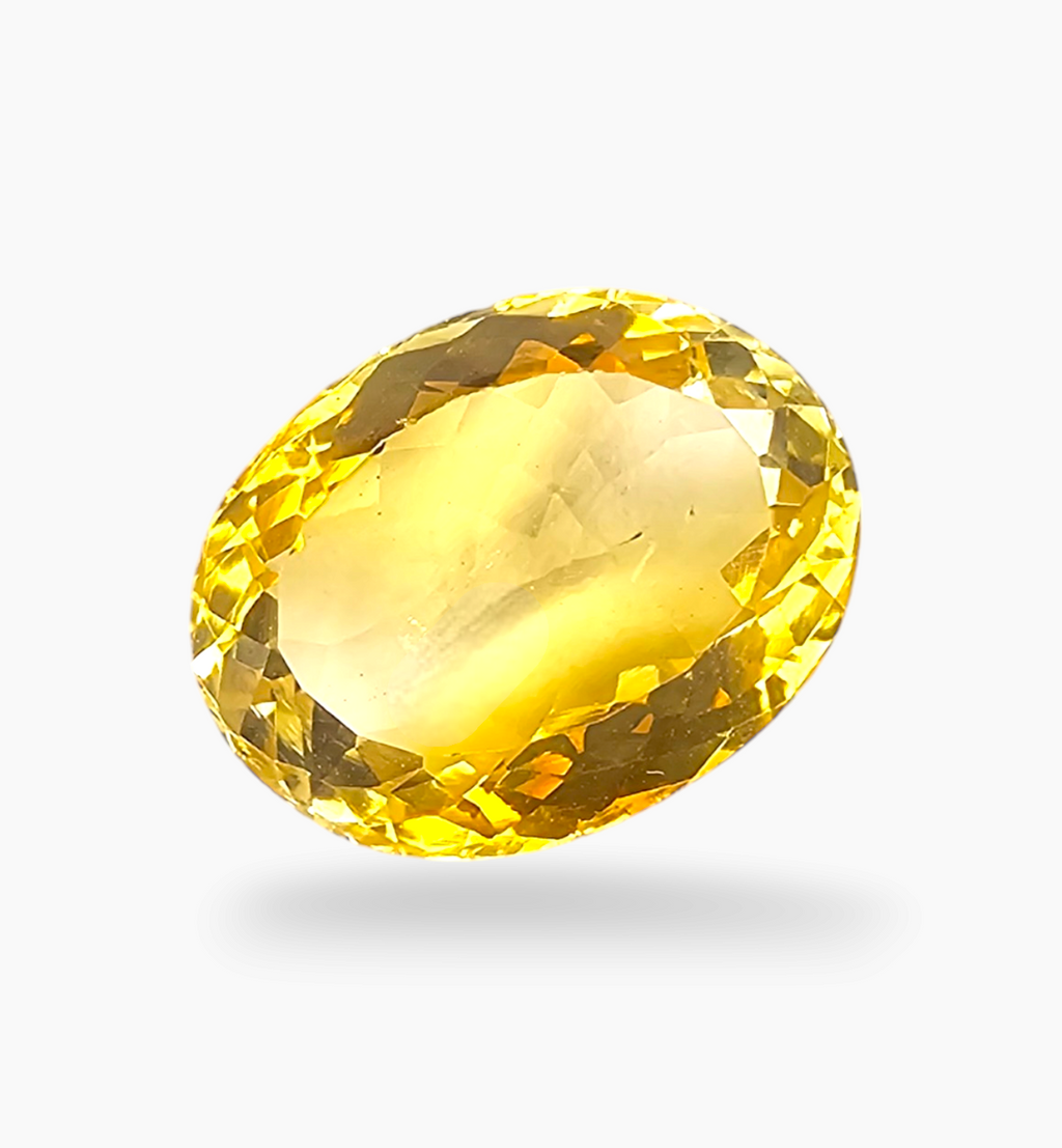 Natural Citrine Stone 9.54 Carats Oval Shape Size 15.7x12.1mm