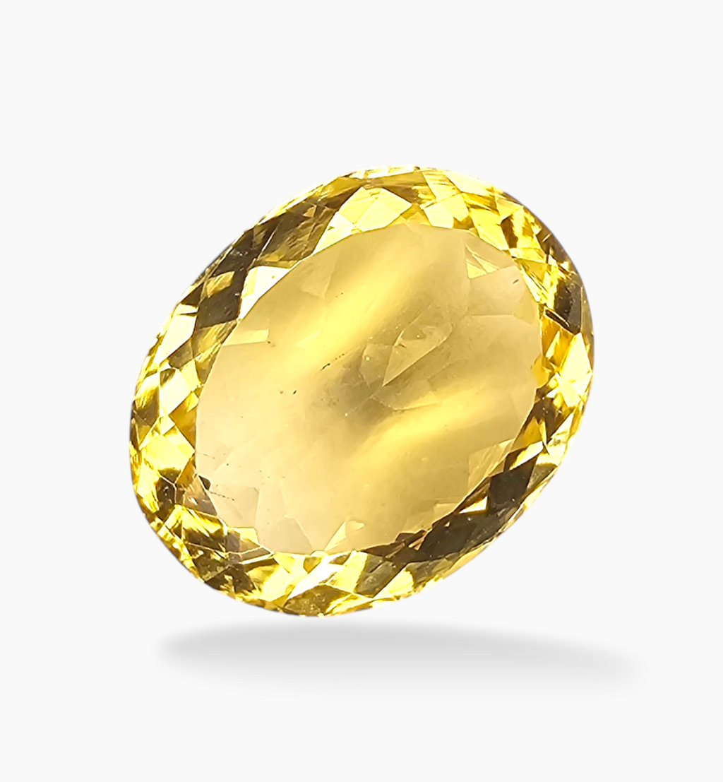 Natural Citrine Stone 9.92 Carats Oval Shape Size 16.7x13.4mm