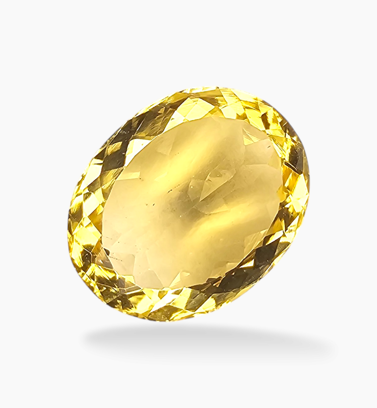 Natural Citrine Stone 9.92 Carats Oval Shape Size 16.7x13.4mm