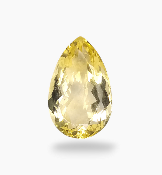 Natural Citrine Stone 11.51 Carats Pear Shape Size 20X12.5mm