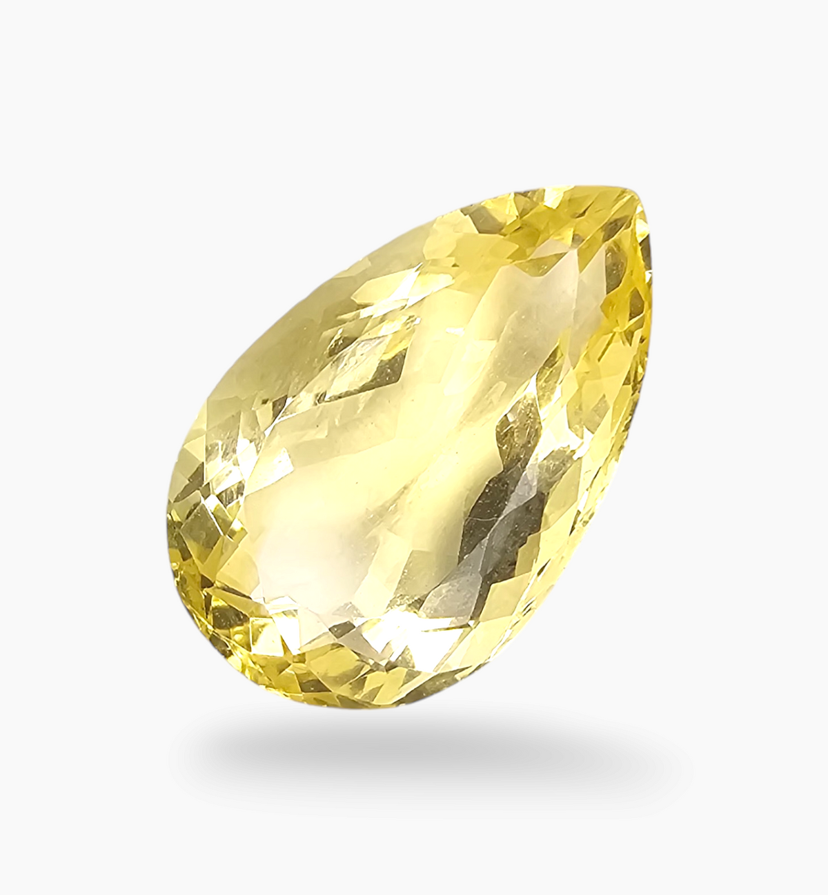 Natural Citrine Stone 11.51 Carats Pear Shape Size 20X12.5mm