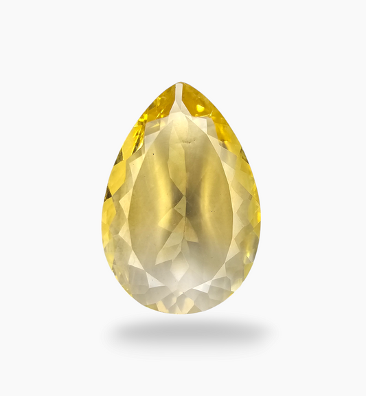 Natural Citrine Stone 15.73 Carats Pear Shape Size 25X17.5mm