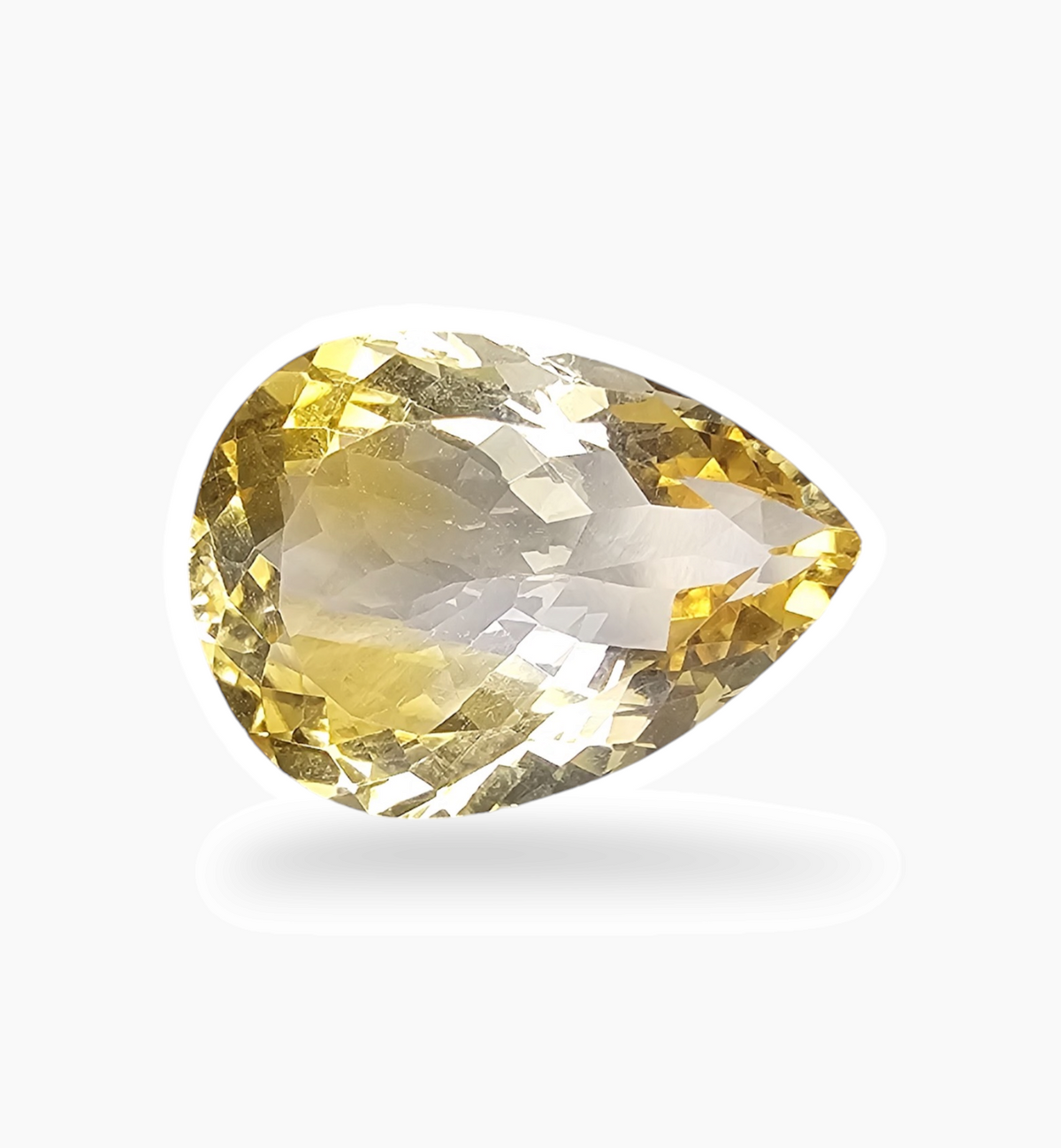 Natural Citrine Stone 15.99 Carats Pear Shape Size 20.2X16mm