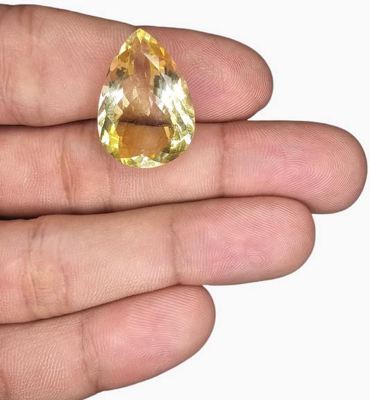 Natural Citrine Stone 15.99 Carats Pear Shape Size 20.2X16mm