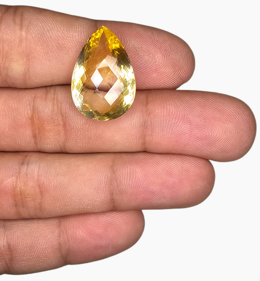 Natural Citrine Stone 16.10  Carats Pear Shape Size 20.2X15mm