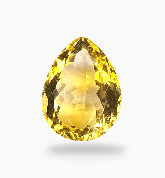 Natural Citrine Stone 16.78 Carats Pear Shape Size 20X15.3mm