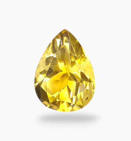 Natural Citrine Stone 18.11 Carats Pear Shape Size 20.2X15.8mm