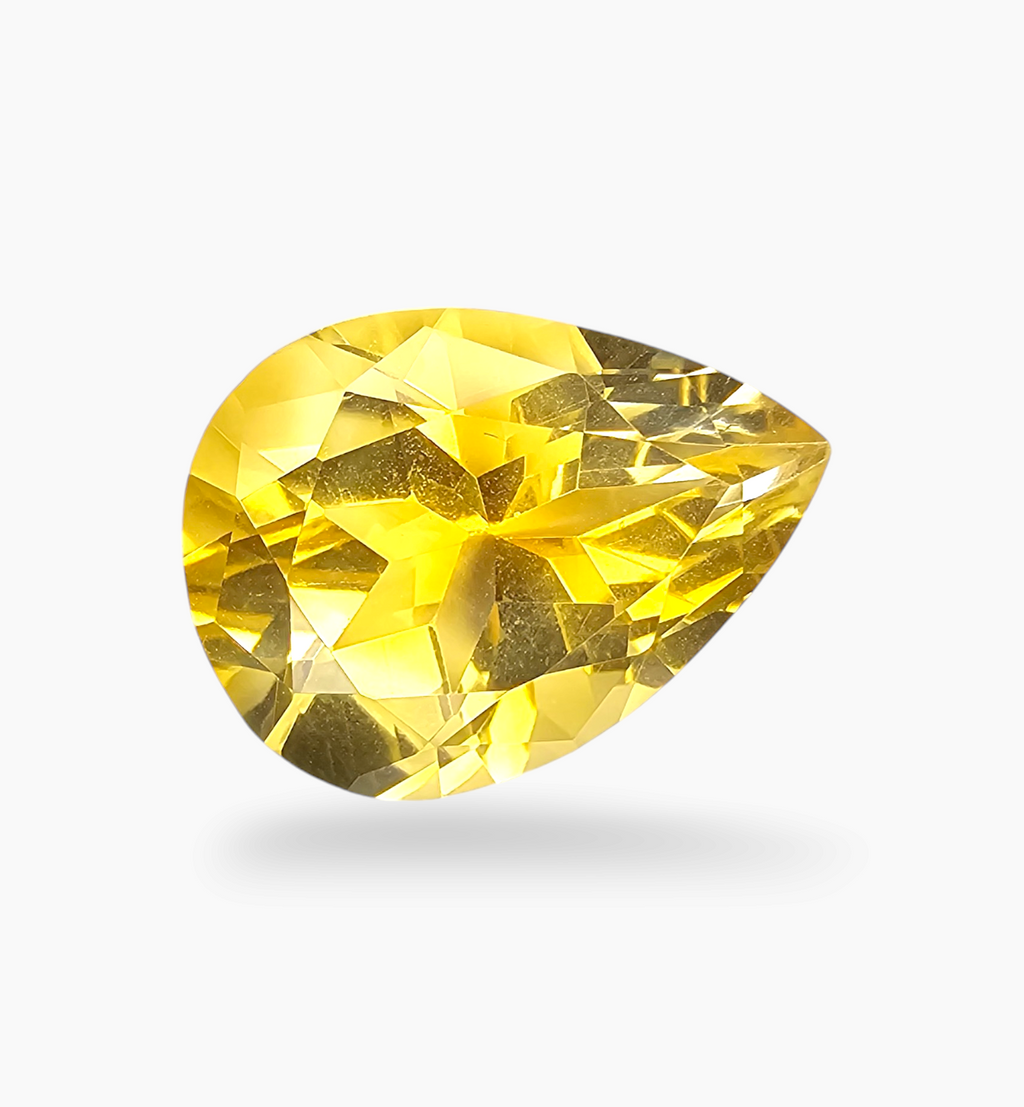 Natural Citrine Stone 18.11 Carats Pear Shape Size 20.2X15.8mm