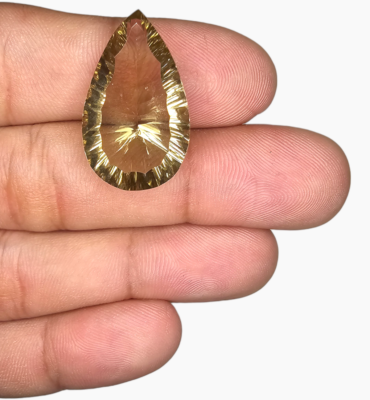 Natural Citrine Stone 19.70 Carats Pear Shape Size 25X16mm