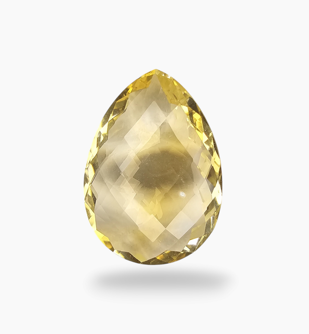 Natural Citrine Stone 22.10 Carats Pear Shape Size 25X18mm