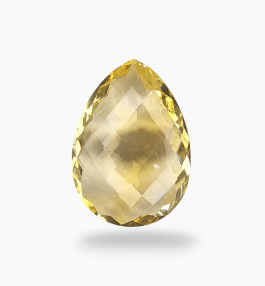 Natural Citrine Stone 22.10 Carats Pear Shape Size 25X18mm