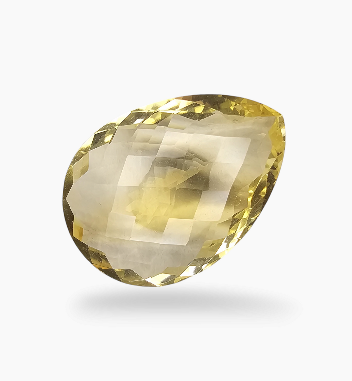 Natural Citrine Stone 22.10 Carats Pear Shape Size 25X18mm