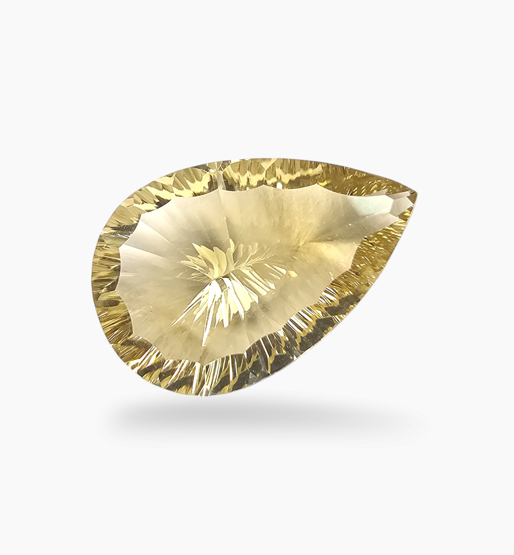 Natural Citrine Stone 22.22 Carats Pear Shape Size 27X17.8mm
