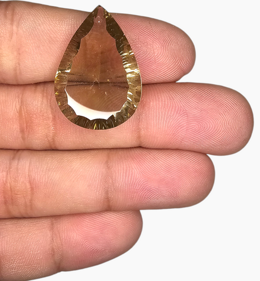 Natural Citrine Stone 24.05 Carats Pear Shape Size 27X19.4mm