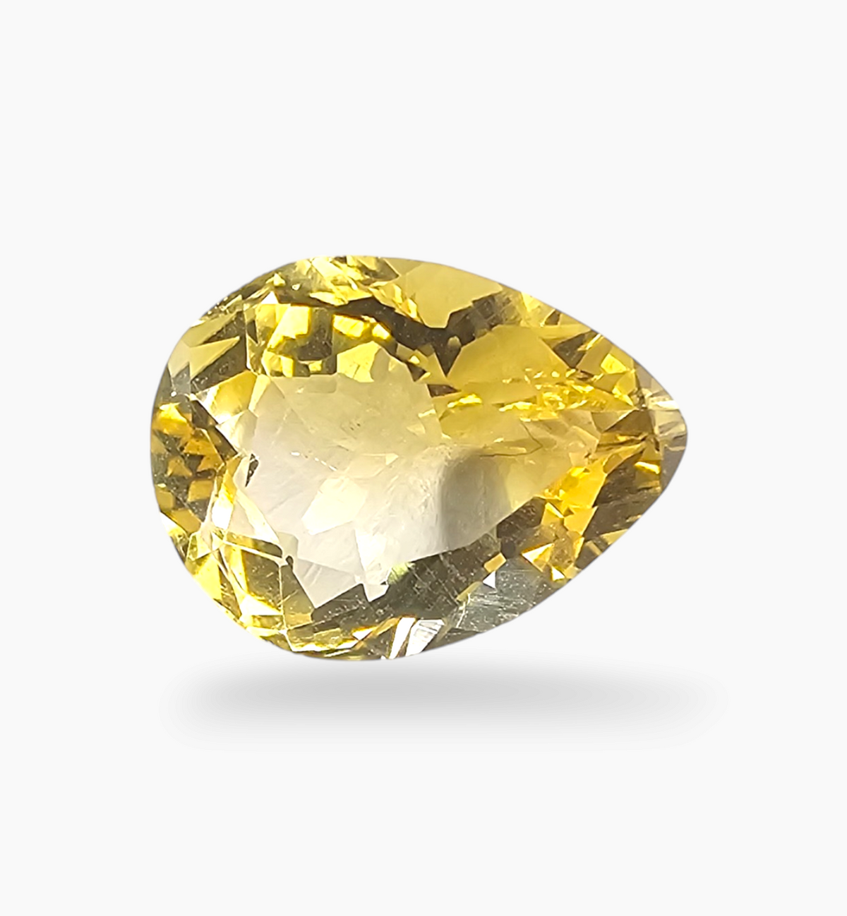 Natural Citrine Stone 3.66 Carats Pear Shape Size 12.5X9.5mm