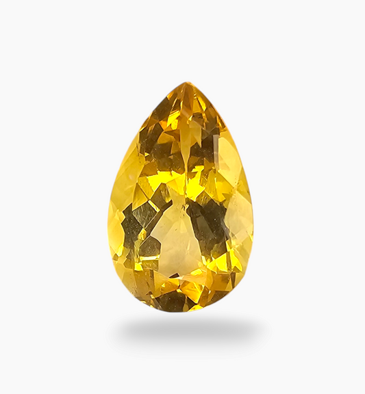 Natural Citrine Stone 3.67  Carats Pear Shape Size 13.5X8.5mm