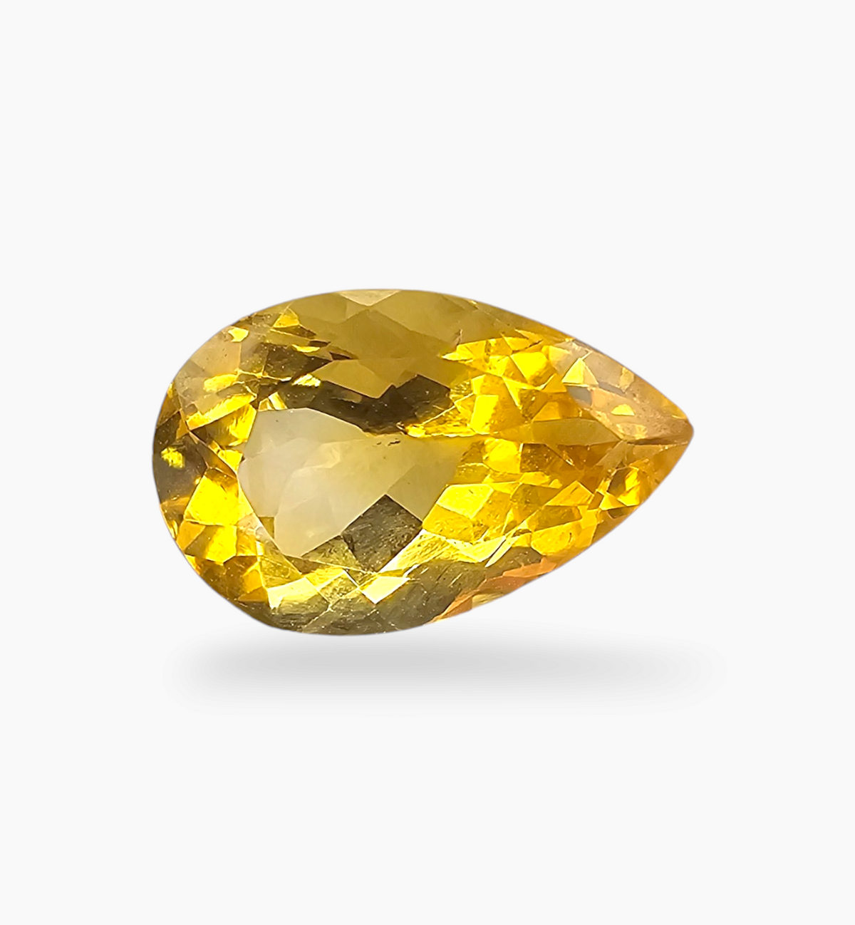 Natural Citrine Stone 3.67  Carats Pear Shape Size 13.5X8.5mm
