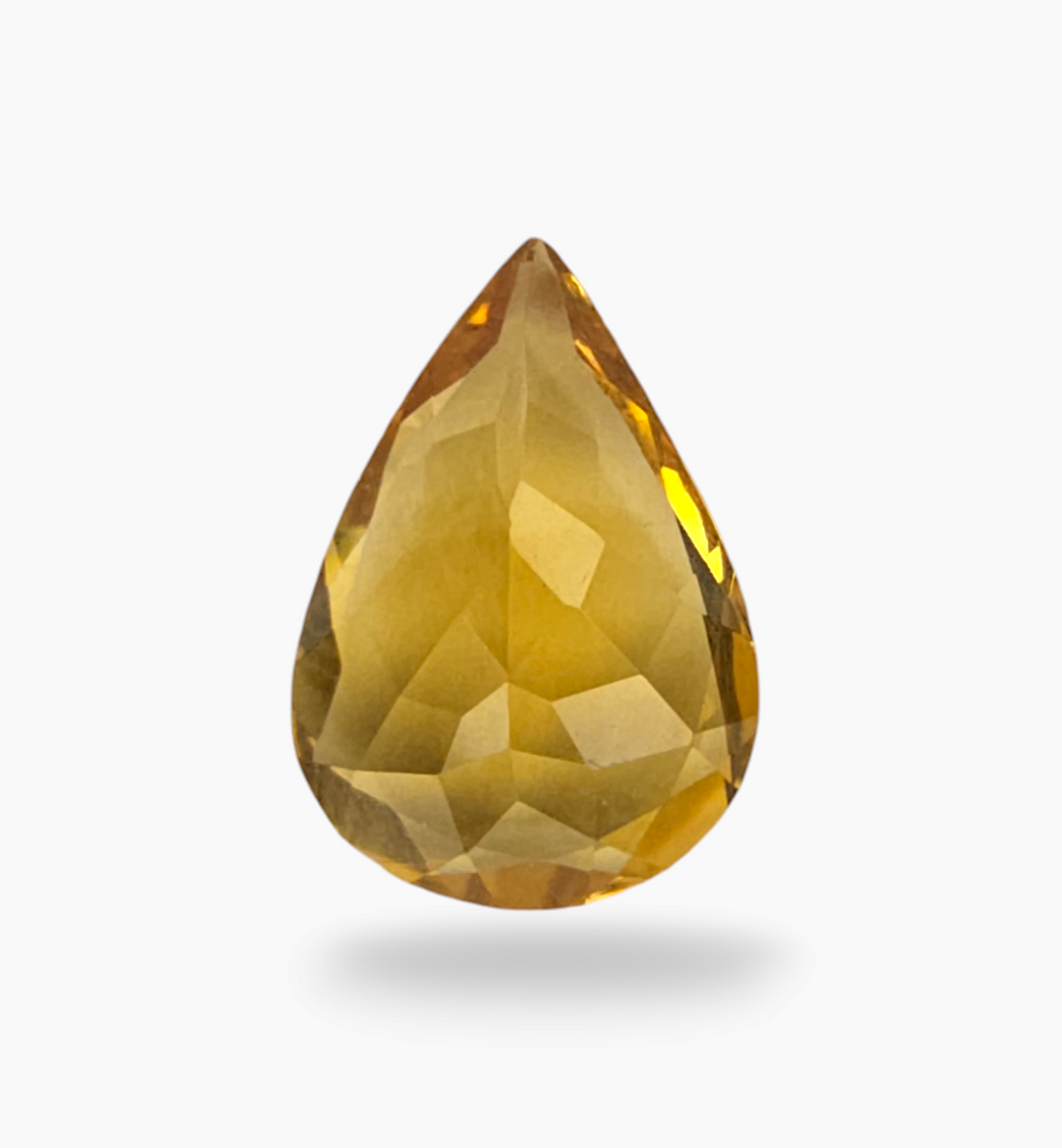 Natural Citrine Stone 3.78 Carats Pear Shape Size 14X10mm