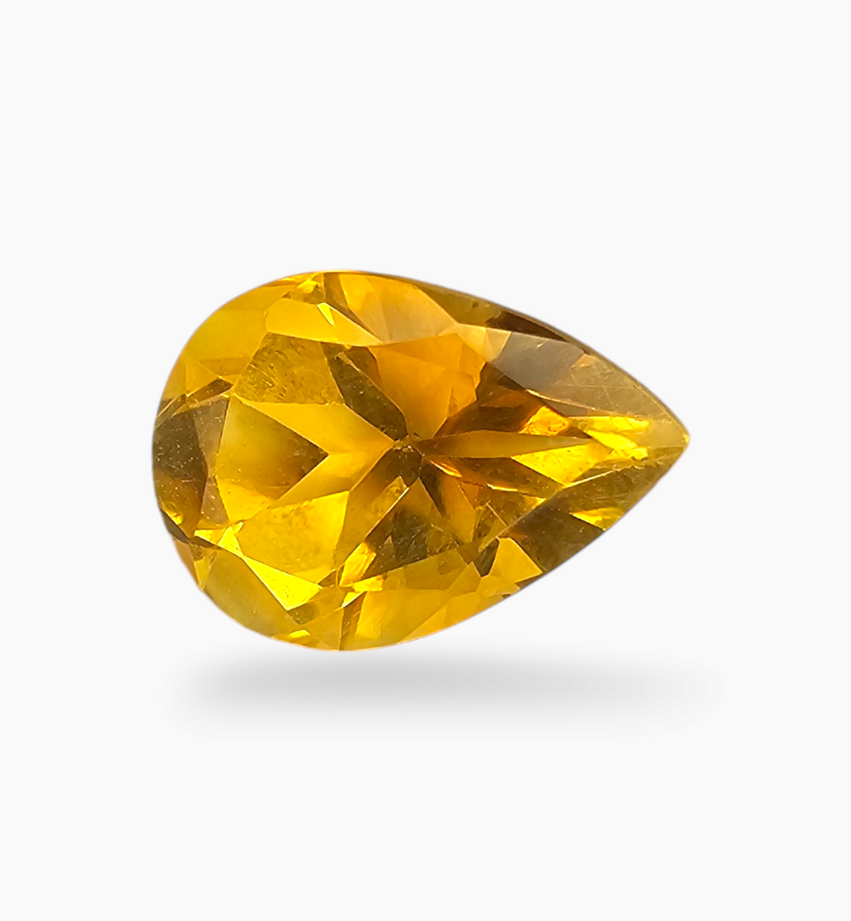 Natural Citrine Stone 3.80 Carats Pear Shape Size 12.7X9mm