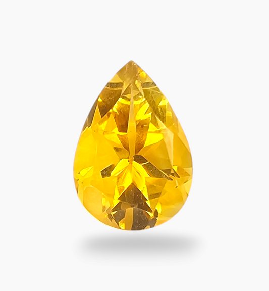 Natural Citrine Stone 3.80 Carats Pear Shape Size 12.7X9mm