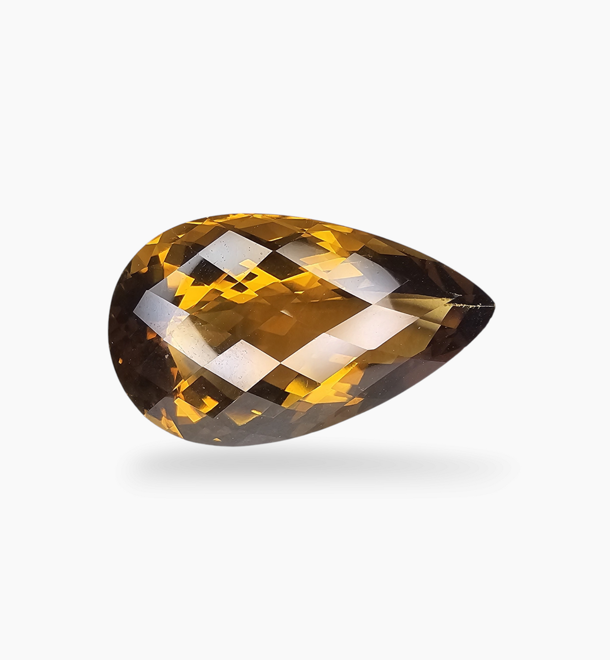 Natural Citrine Stone 33.18 Carats Pear Shape Size 30X17.4mm