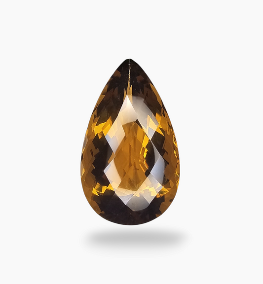 Natural Citrine Stone 33.18 Carats Pear Shape Size 30X17.4mm