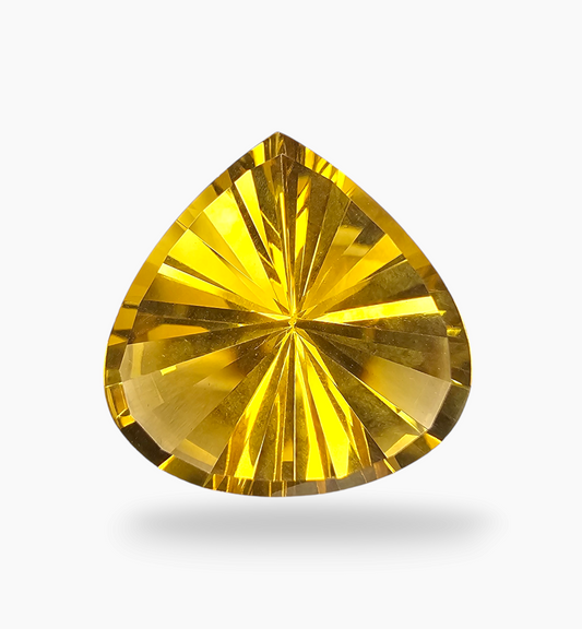 Natural Citrine Stone 37.78 Carats Pear Shape Size 25X26mm