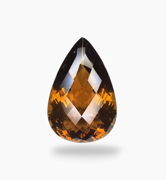 Natural Citrine Stone 38.25 Carats Pear Shape Size 32X20mm