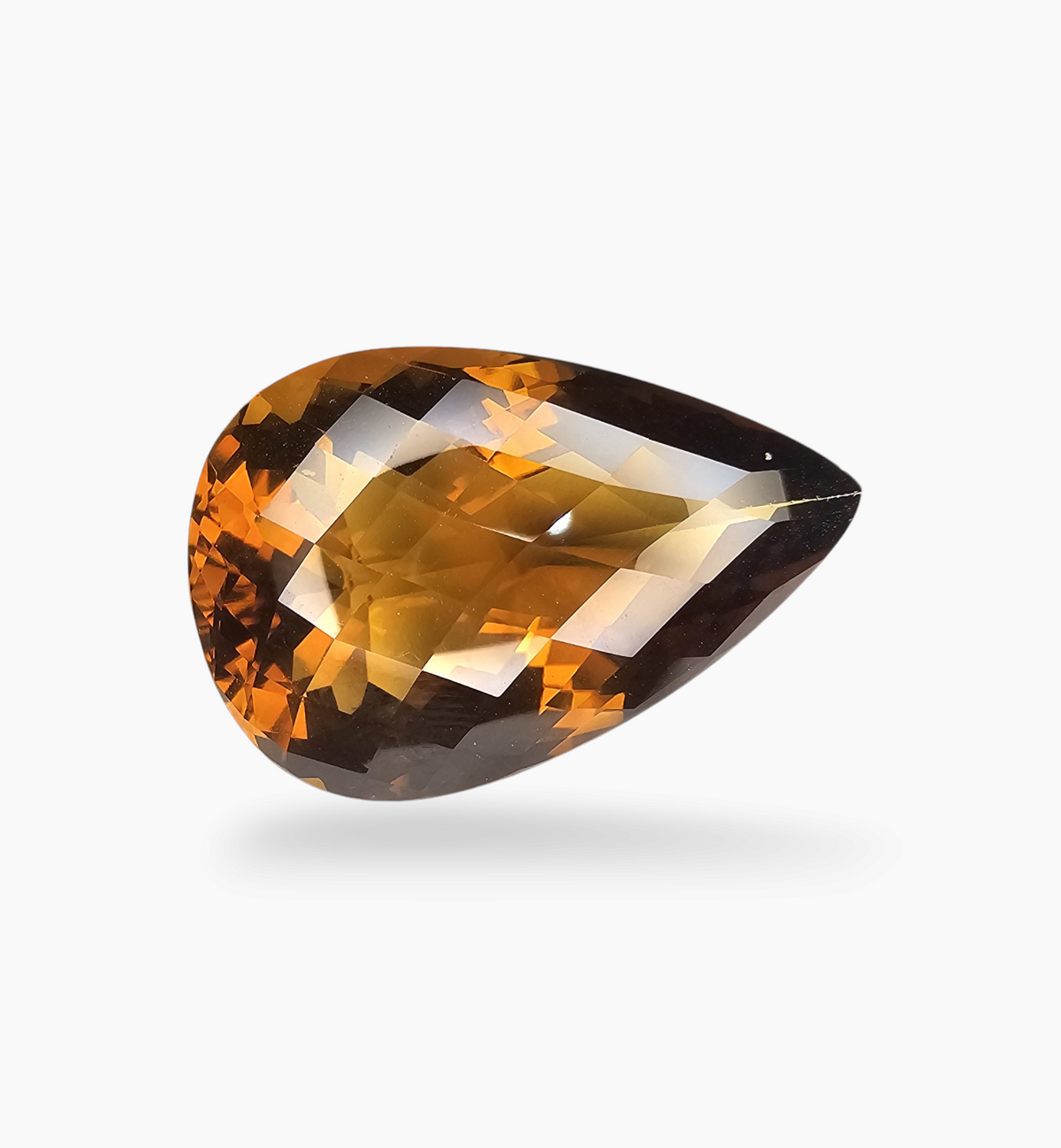 Natural Citrine Stone 38.25 Carats Pear Shape Size 32X20mm